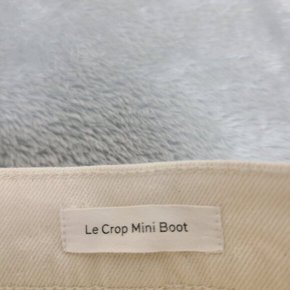 FRAME Le Crop Mini Boot in Multi White Ecru‎ Bootcut Stretch Jeans Size 28 - Picture 3 of 9